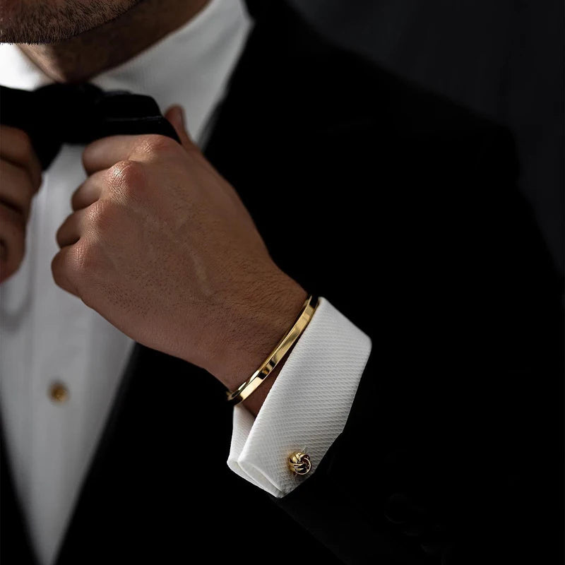 Pulseira fina dos homens, pulseira de punho de aço inoxidável, punho fino, manguito namorado, presentes para ele, presentes do dia dos pais