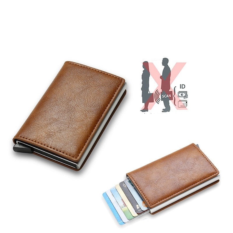Carteira Masculina de Couro Fiber
