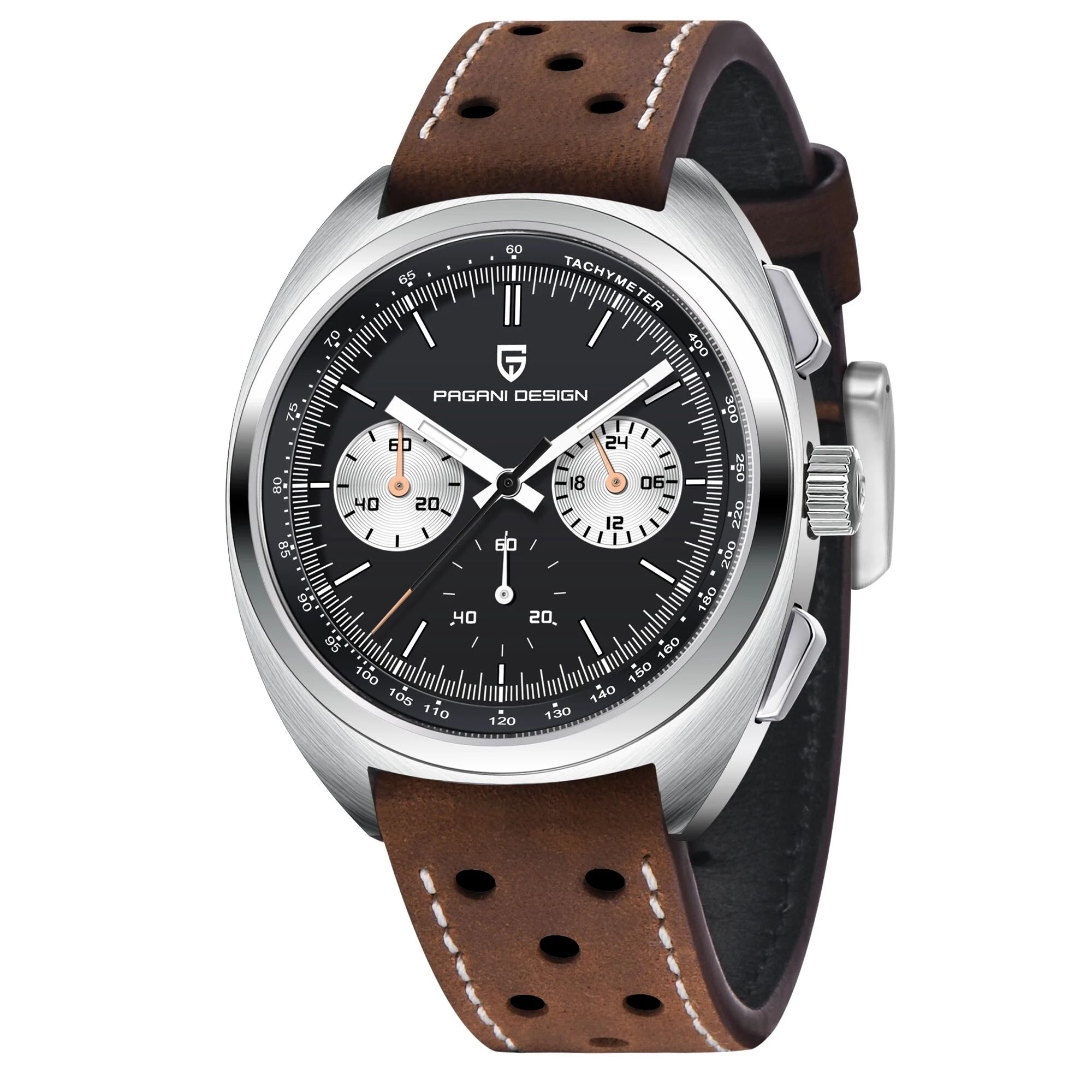 Pagani design 2024 novo panda dial relógios masculinos relógio de quartzo de luxo para homem japão vk63 esporte cronógrafo vidro safira relógio de pulso