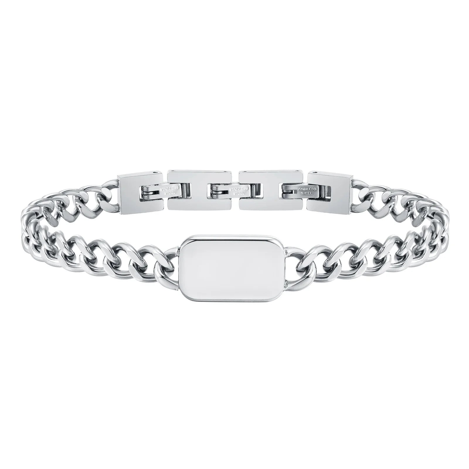 Vnox-Pulseiras Cubanas para Homens e Mulheres, Letra A-Z Aço Inoxidável Pulseira Personalizada, Aniversário e Jóias De Casamento, Presente BFF