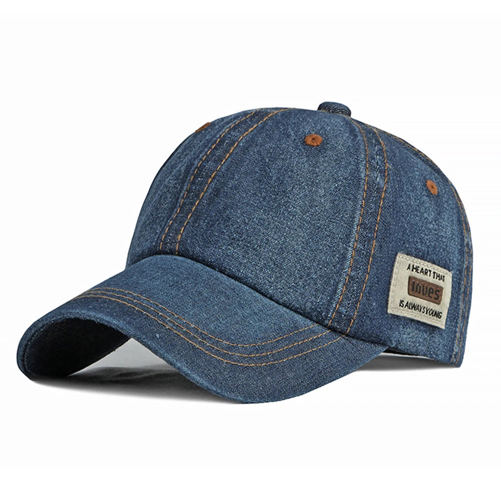 FS-Bonés de beisebol vintage céu azul denim para homens e mulheres, chapéu camionista de alta qualidade, snapback, boné hip hop, ossos, marca