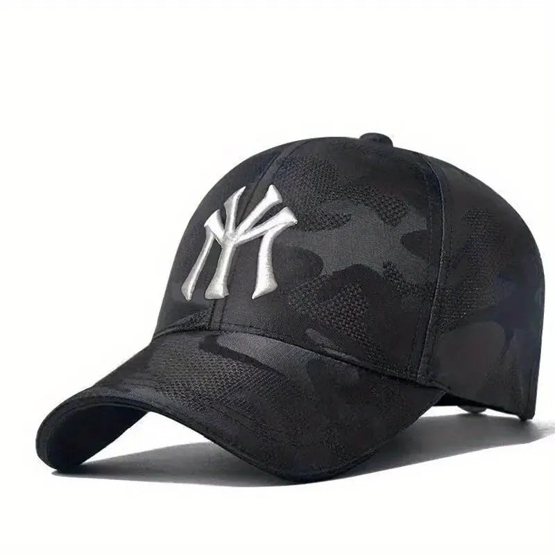Moda carta bordado camuflagem beisebol chapéus primavera e outono ao ar livre ajustável casual chapéus sunscreen chapéu