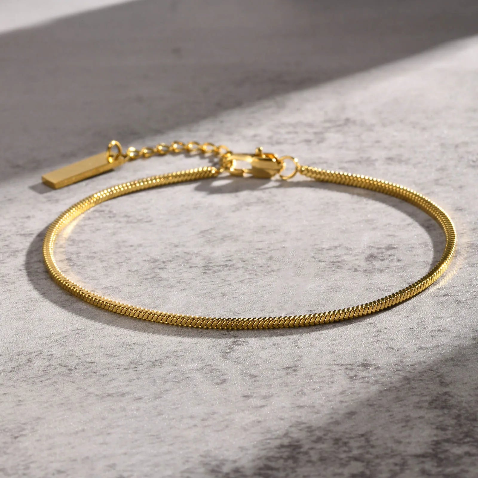 Vnox-Quadrado Cobra Pulseiras Cadeia para Homens, Pulseira de Aço Inoxidável Legal, Pulseira Casual Básica