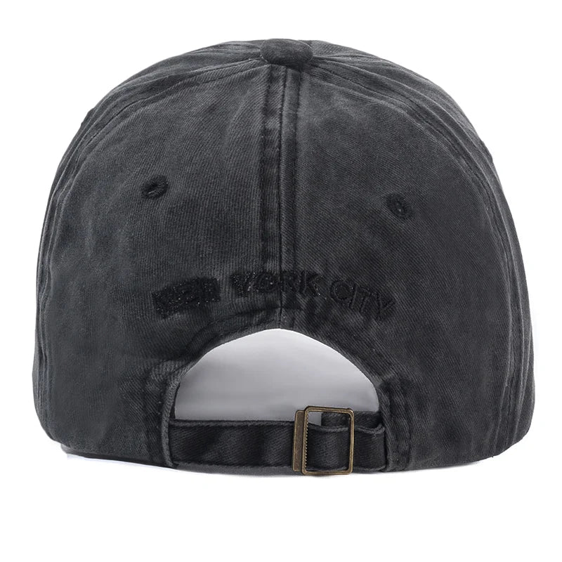 Boné de algodão lavado nova iorquino para homens e mulheres, bonés de beisebol, proteção solar, chapéu pai, snapback ao ar livre, 2021
